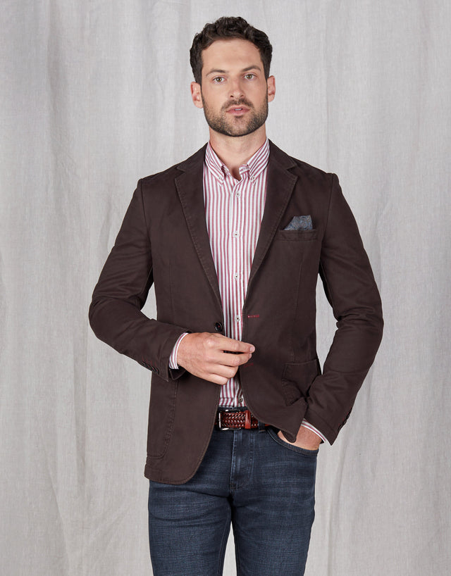 Spectre Dark Brown Twill Blazer