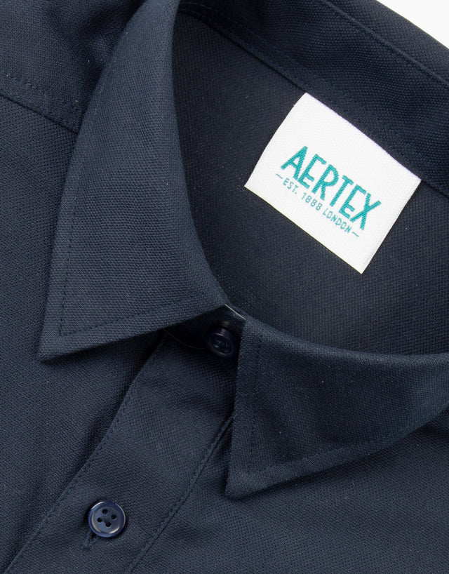 Aertex Taunton Navy Short Sleeve Polo Shirt