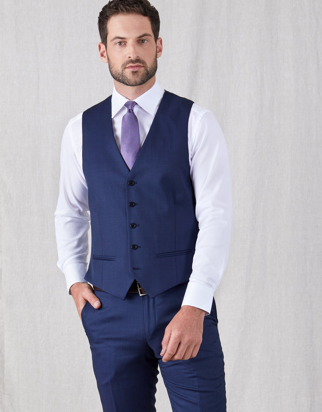 Churchill Blue Nailhead Waistcoat