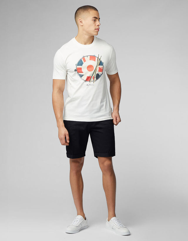 Ben Sherman Snare Target Snow White T-Shirt