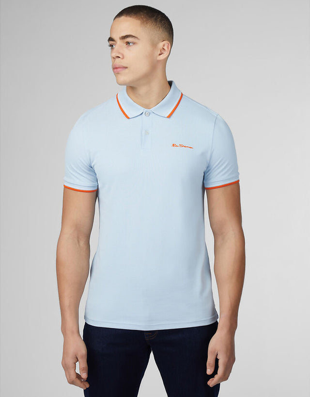 Ben Sherman Signature Pale Blue Short Sleeve Polo