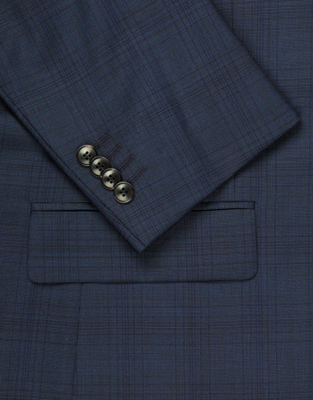 Cooper blue check suit jacket