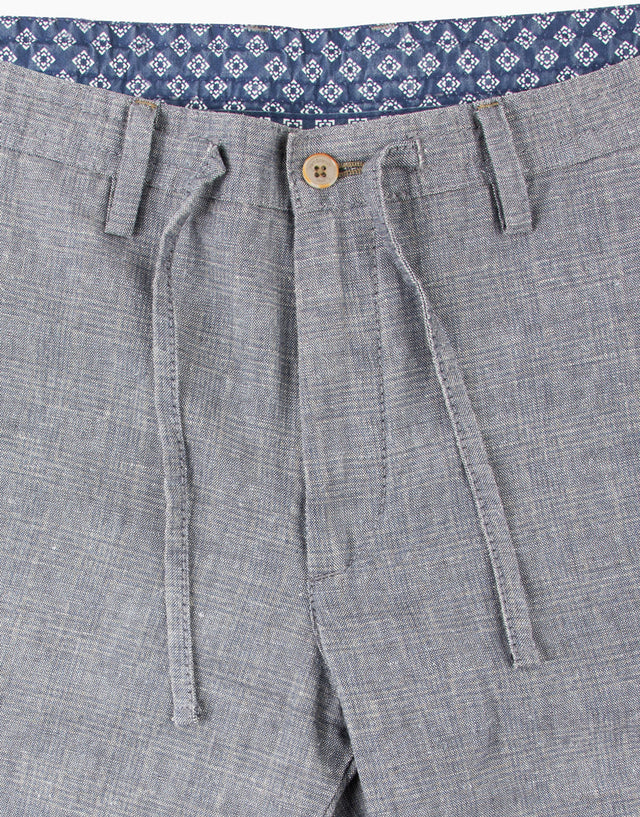 Island Indigo Check Shorts