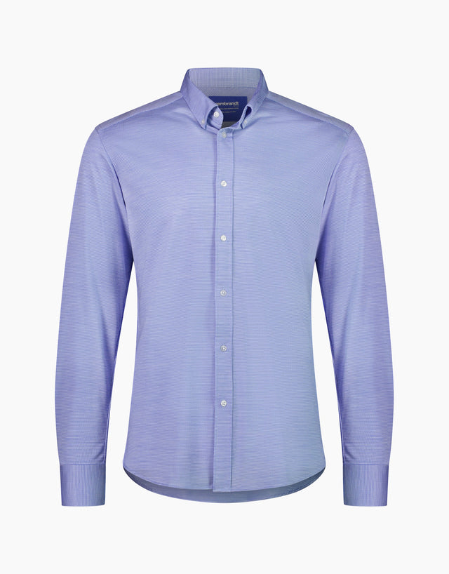 Ohope Light Blue Houndstooth Merino Wool Shirt