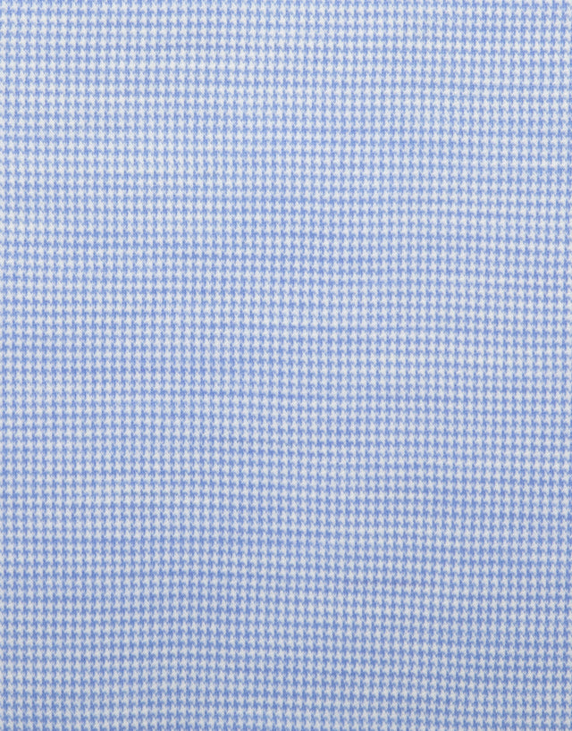 Ohope Light Blue Houndstooth Merino Wool Shirt