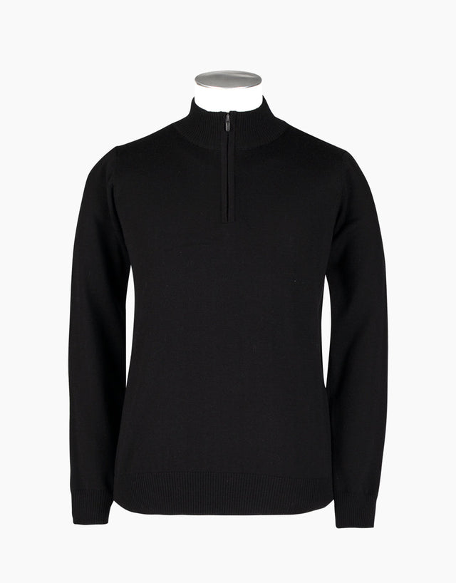 Mataura Black 1/4 Zip Jersey