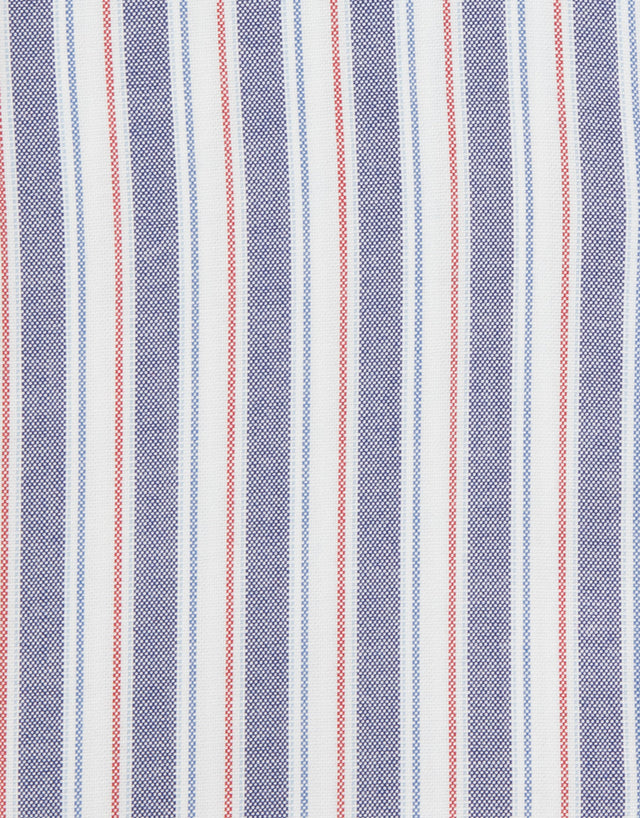 Washed Ohope Blue & Red Stripe Shirt