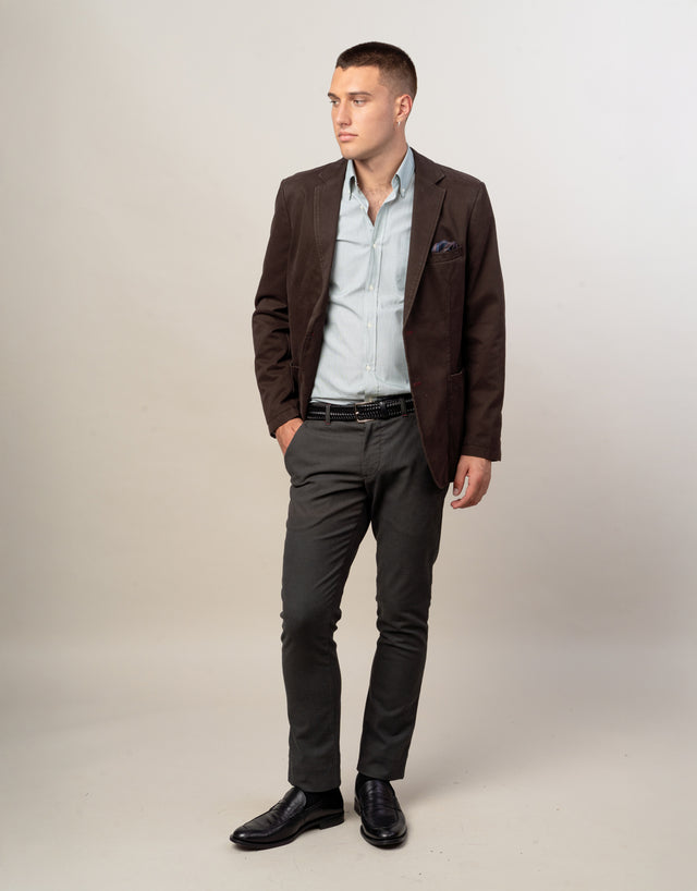 Soho Green Birdseye Chinos