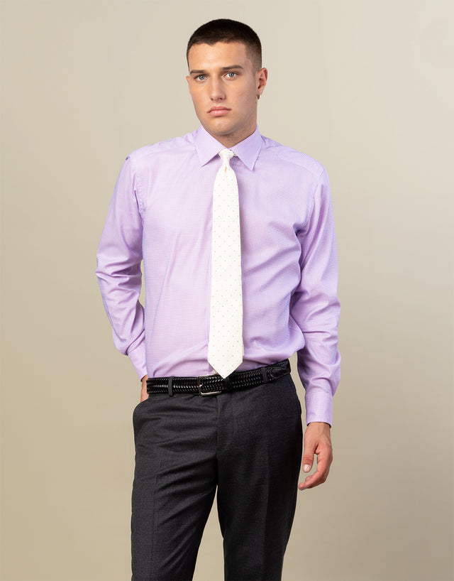 London Pink & Blue Microdesign Shirt