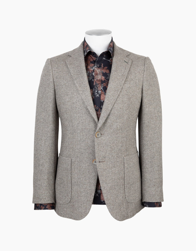 Batten Light Brown Micro-design Blazer