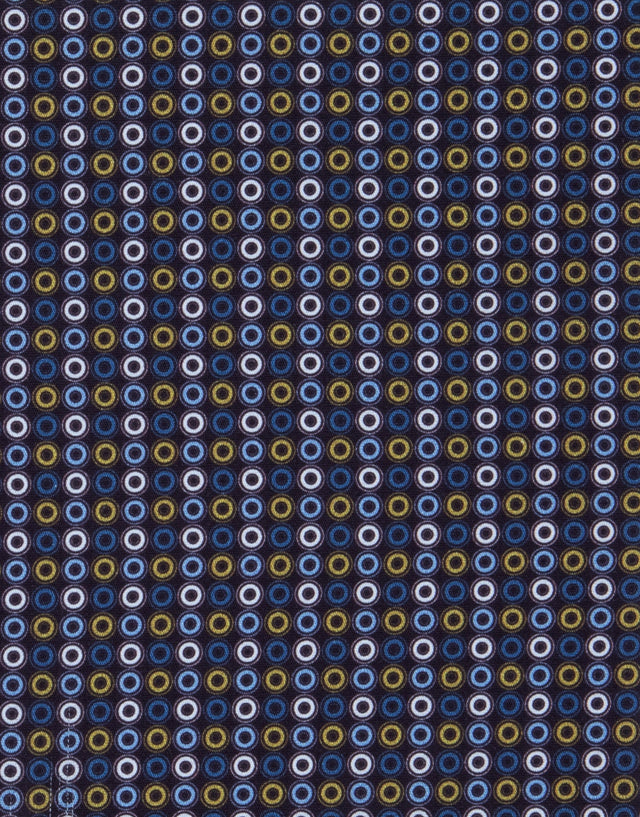 Ohope Black, Gold & Blue Spot Shirt