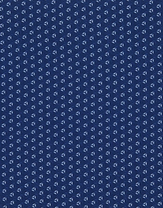 Sinatra Dark Blue Micro-design Shirt