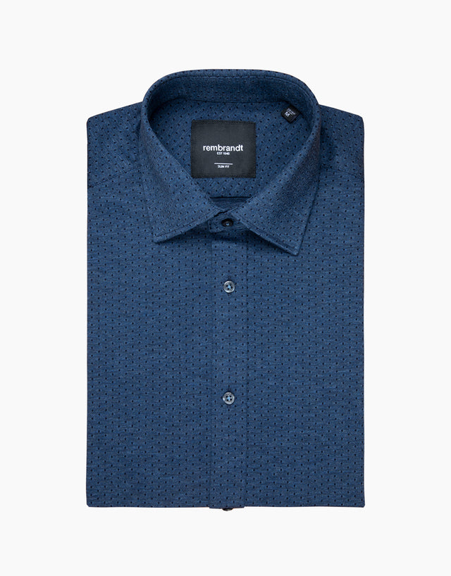 London Navy Dot Knitted Shirt
