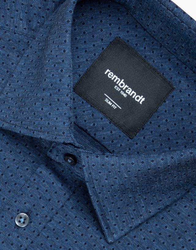 London Navy Dot Knitted Shirt