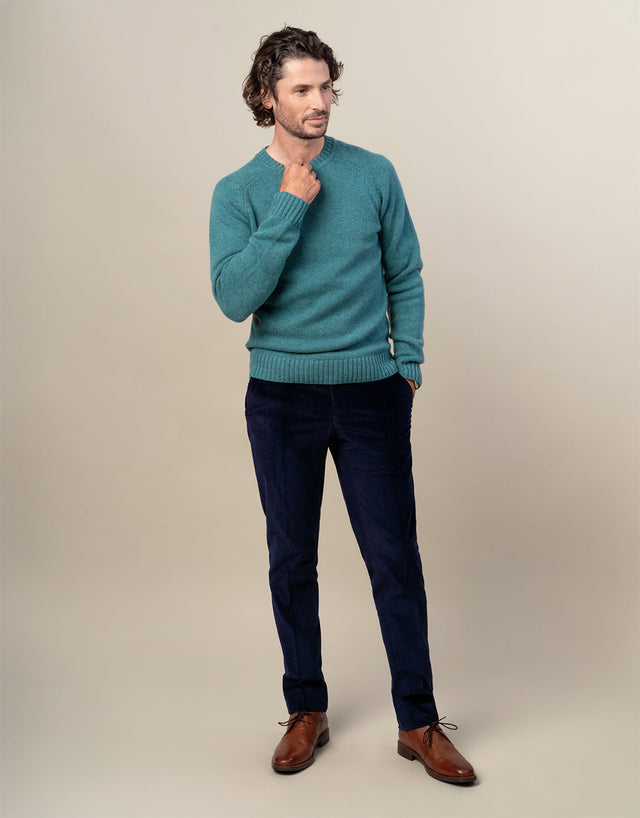 Gambino Navy Stretch Corduroy Trouser