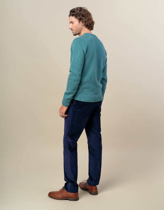 Gambino Navy Stretch Corduroy Trouser