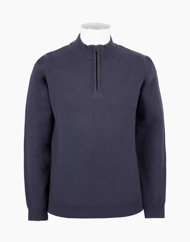 Mataura Indigo Blue 1/4 Zip Jersey