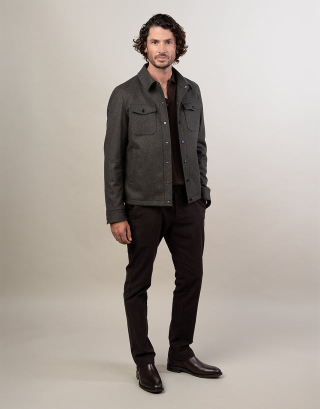 Tyler Dark Brown Birdseye Chinos