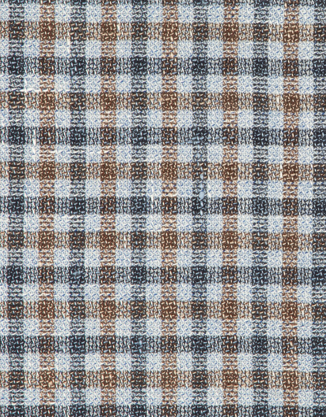 Hawker Blue and Brown Gun Check Blazer