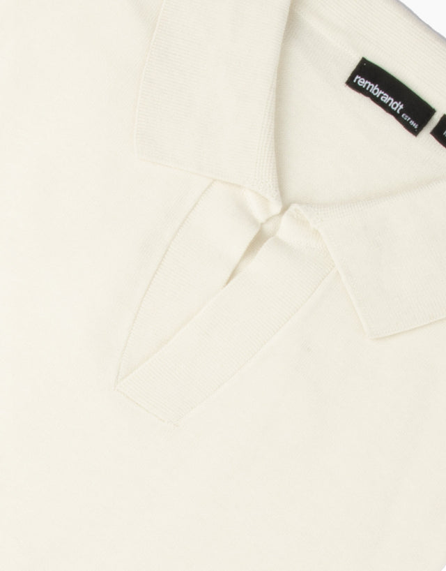 Amalfi Off White Knitted Polo