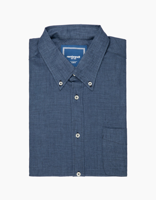 Ohope Ink Blue Linen Shirt