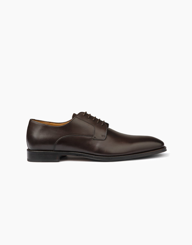 Rostock Chocolate Plain Derby Shoe