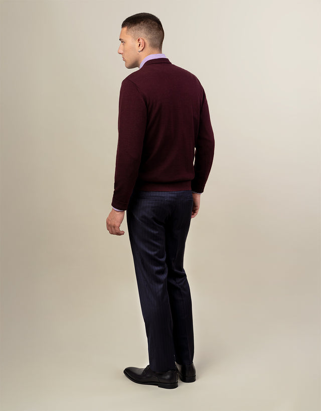 Lotus Navy Pinstripe Suit Trouser