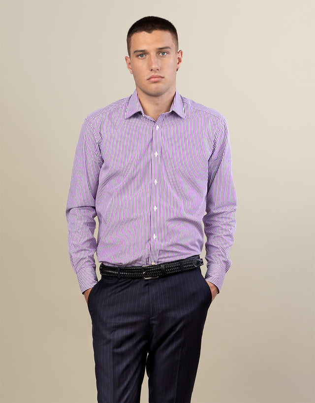 London Purple Bengal Stripe Shirt