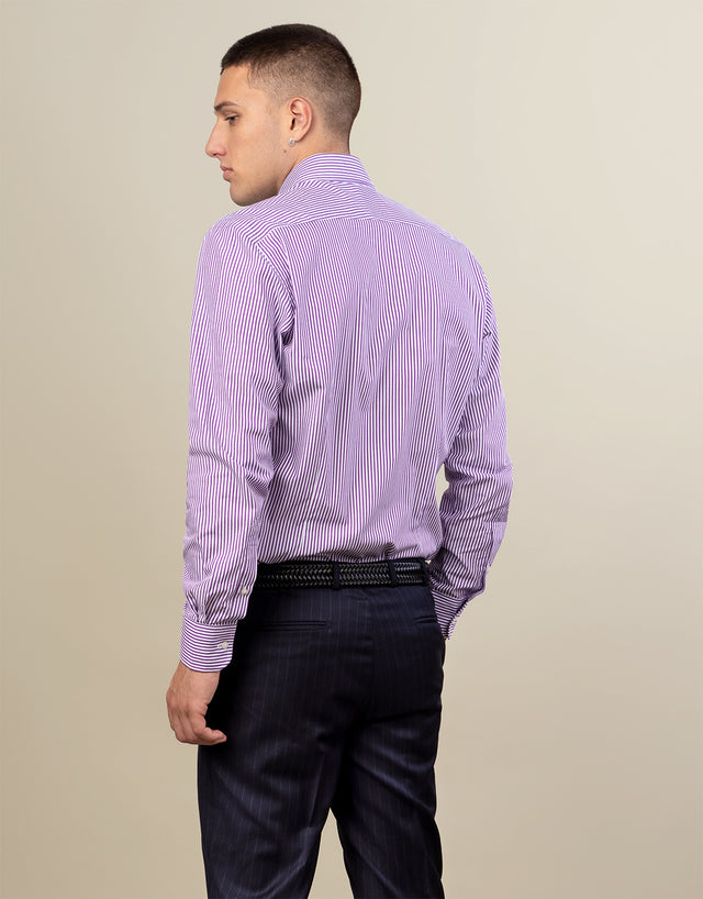 London Purple Bengal Stripe Shirt
