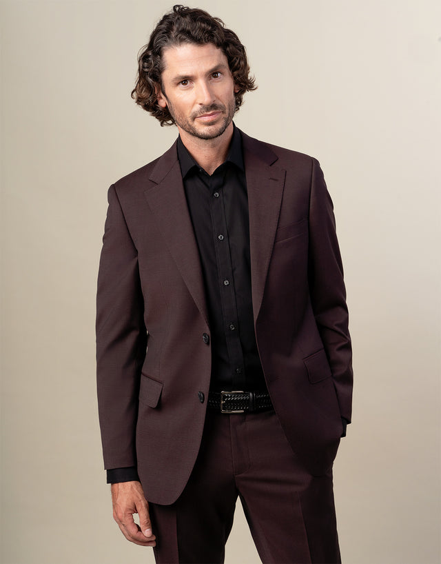 Cooper Burgundy Twill Suit