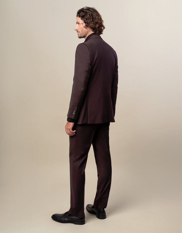 Cooper Burgundy Twill Suit