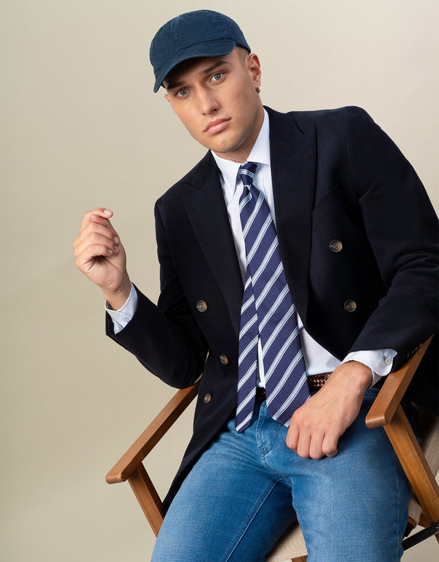 Barbican Light Blue Dot Shirt