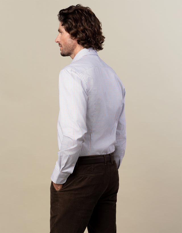 London Brown & Blue Check Shirt