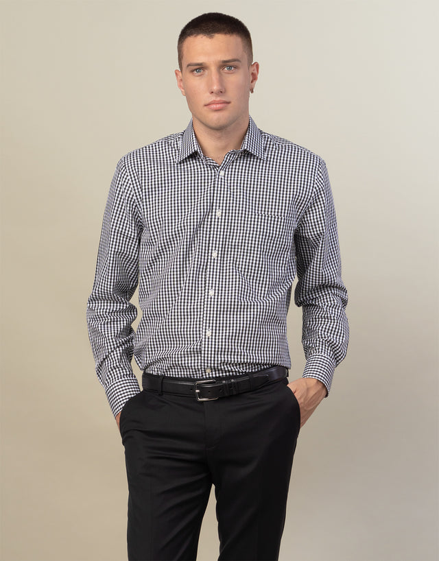 Sinatra Black & White Check Shirt