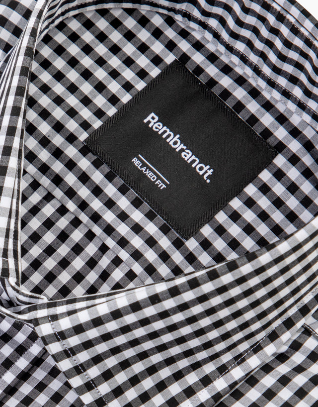 Sinatra Black & White Check Shirt