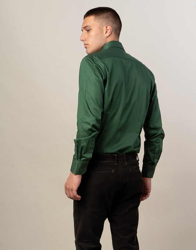 London Dark Green Sateen Shirt