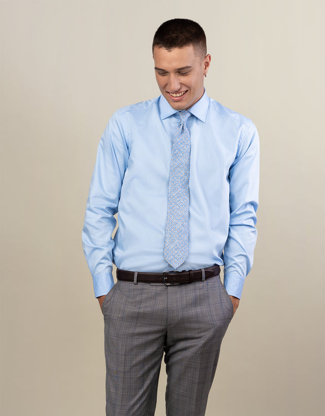 London Light Blue Fine Twill Shirt
