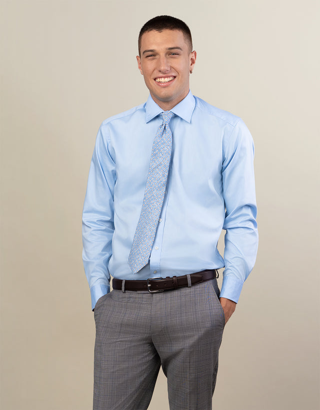 London Light Blue Fine Twill Shirt