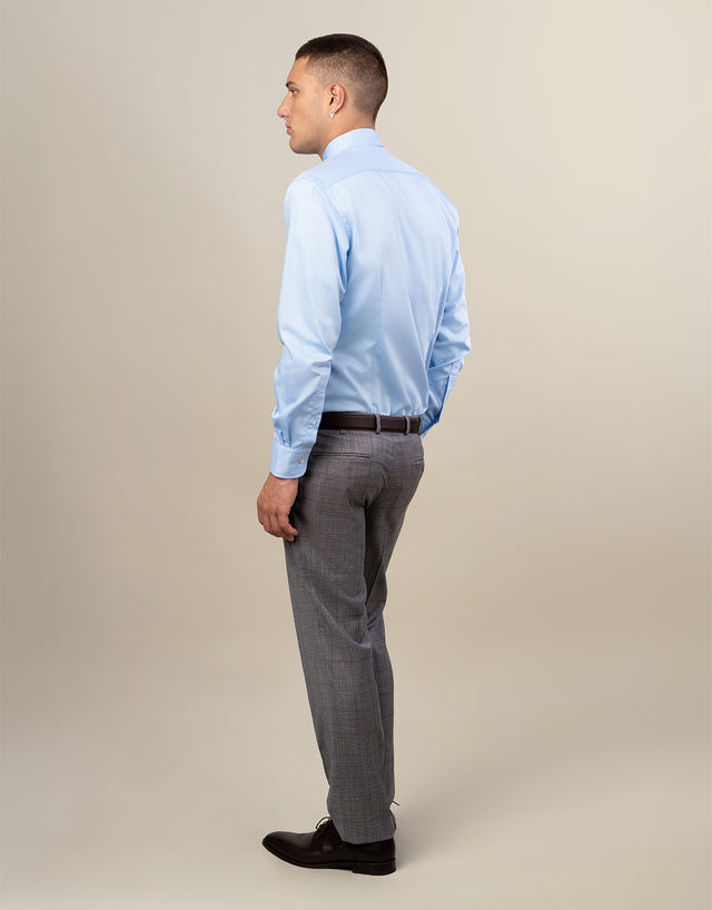 Lotus Grey & Blue Glen Check Trouser