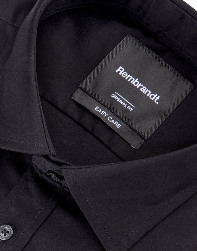 London Black Plain Poplin Shirt