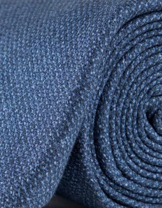 Marine Blue Textured Silk Tie