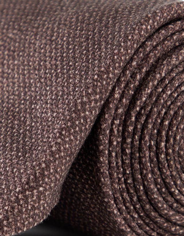 Brown Textured Silk Tie