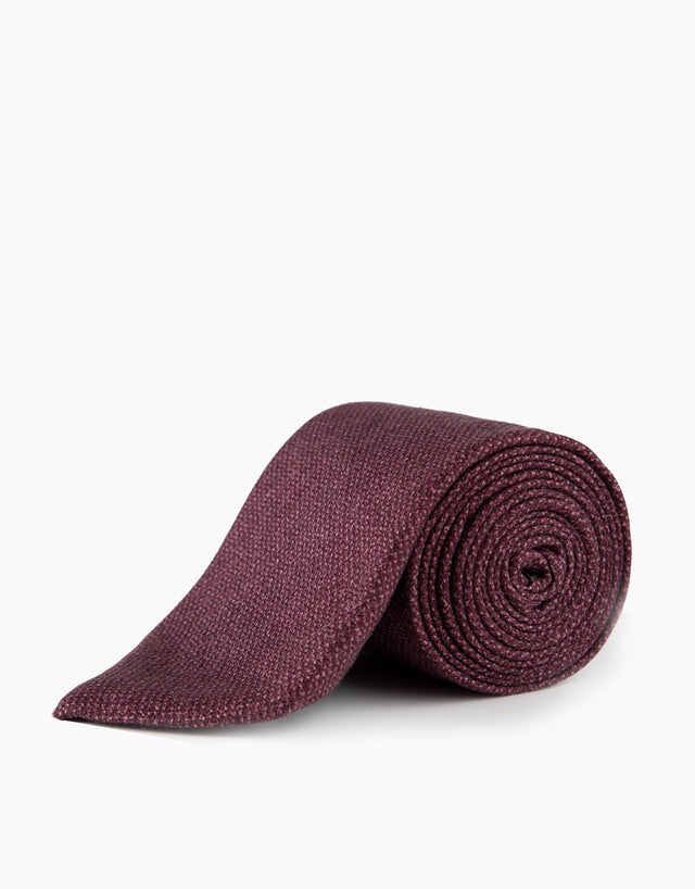 Dark Mauve Textured Silk Tie