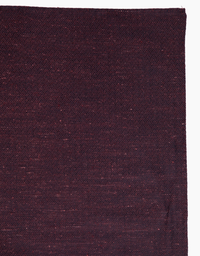 Burgundy Herringbone Silk Pocket Square