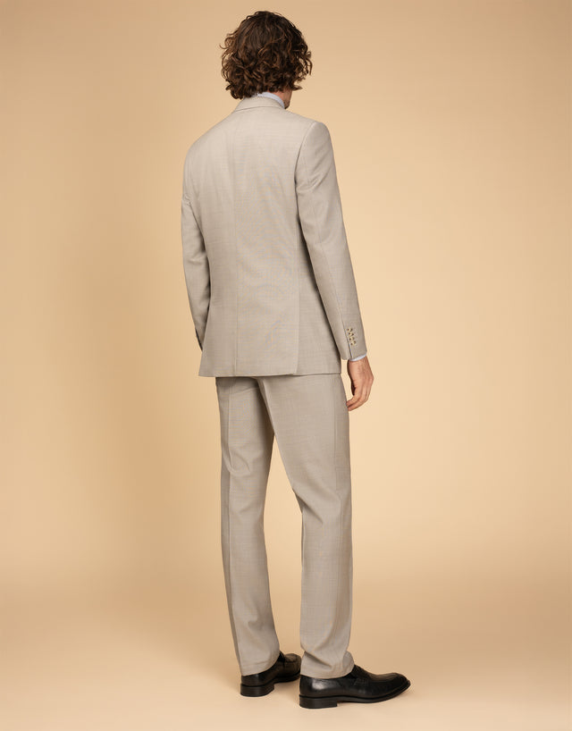 Cooper Beige Sharkskin Suit