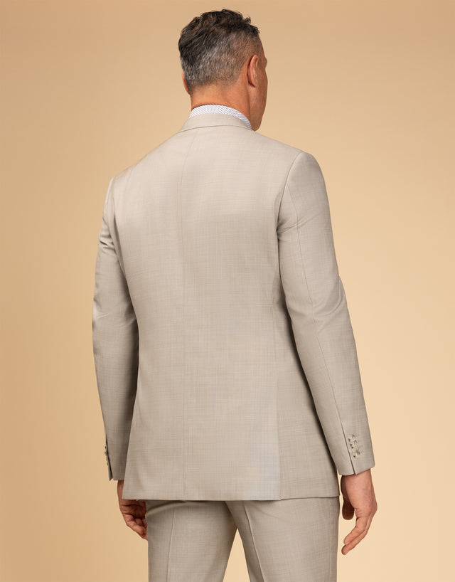 Cooper Beige Sharkskin Suit Jacket