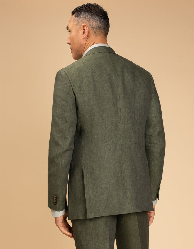 Lyon Olive Green Linen Blazer