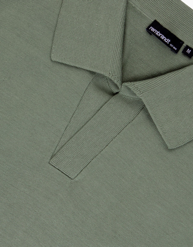 Amalfi Sage Green Knitted Polo