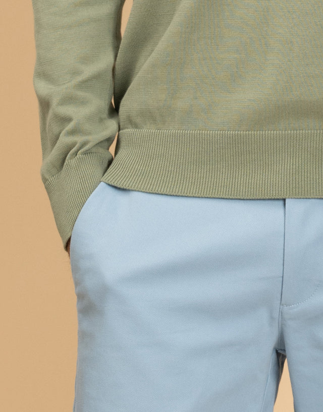 Sumner Powder Blue Textured Shorts