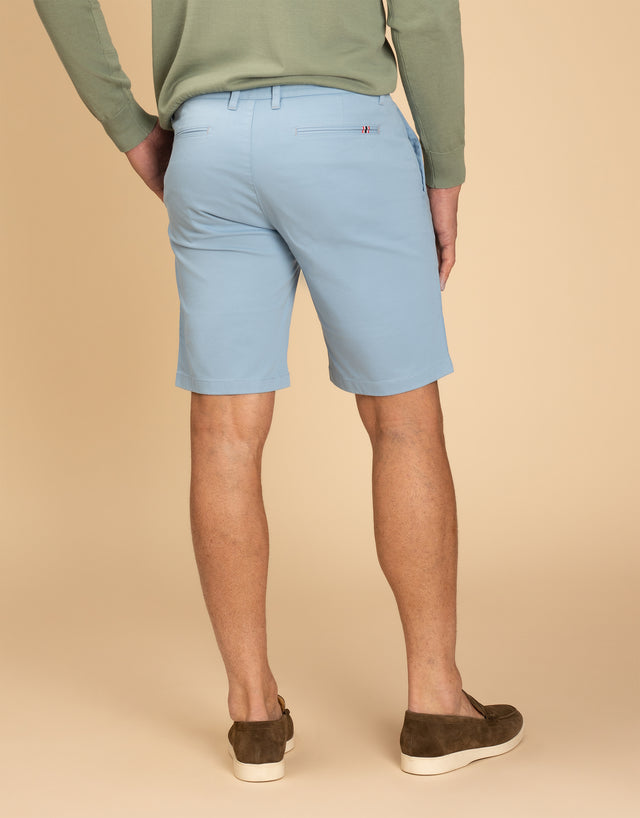 Sumner Powder Blue Textured Shorts